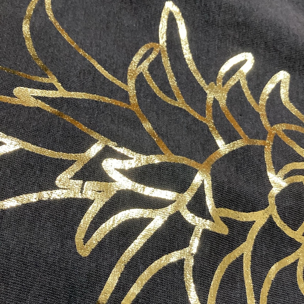 Billabong Black Tank Top with Gold Pineapple and Hawaii Print Size S - Picture 7 of 8